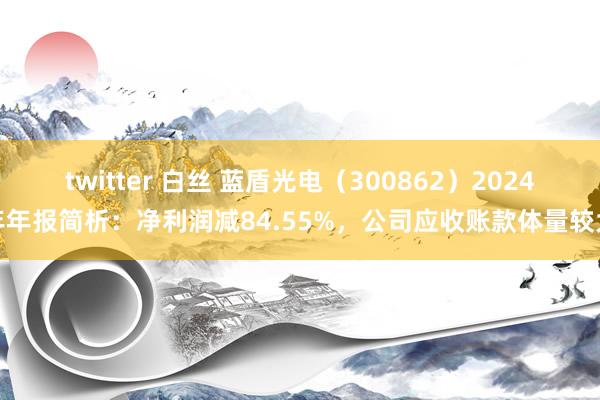 twitter 白丝 蓝盾光电（300862）2024年年报简析：净利润减84.55%，公司应收账款体量较大