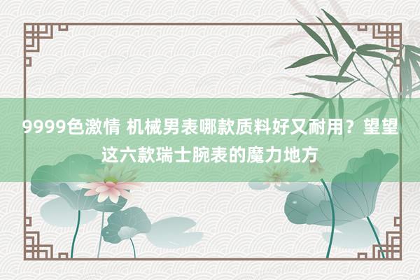 9999色激情 机械男表哪款质料好又耐用？望望这六款瑞士腕表