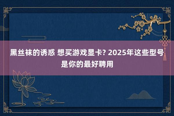 黑丝袜的诱惑 想买游戏显卡? 2025年这些型号是你的最好聘用