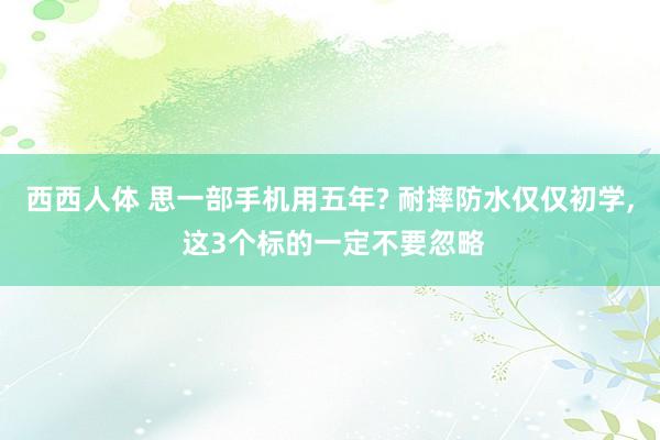 西西人体 思一部手机用五年? 耐摔防水仅仅初学, 这3个标的一定不要忽略