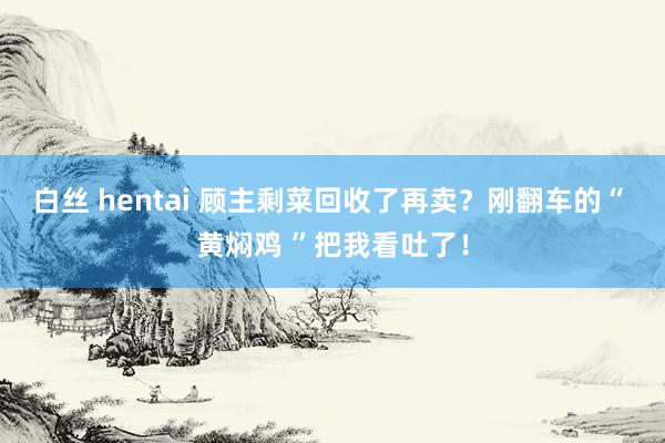 白丝 hentai 顾主剩菜回收了再卖？刚翻车的“ 黄焖鸡 ”把我看吐了！